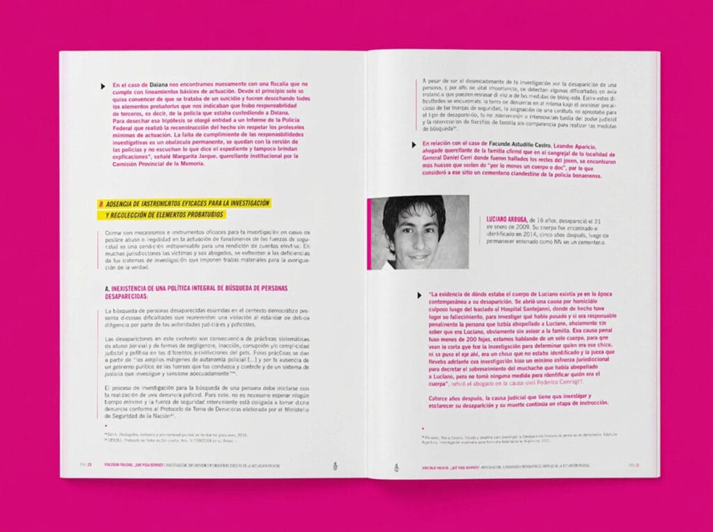 Mockup de tapa de publicación para Amnistía Internacional.
